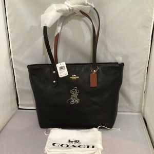 Coach Disney Mini Mouse Central Tote Large Leather Bag Unused Limited Edition